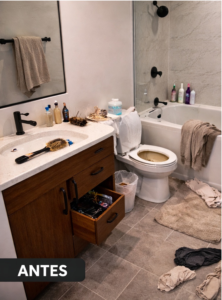 Bathroom after professional cleaning